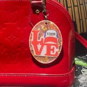 Stranger Things LOVE The Upside Down Logo Dustin Hat Cartoon Keychain Bag Charm